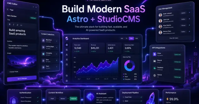 Xây dựng SaaS với Astro và StudioCMS