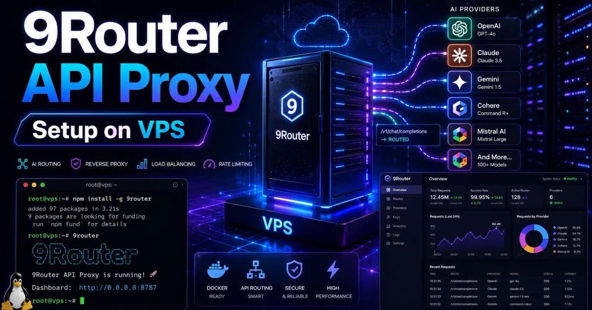 Cài đặt 9router API Proxy trên VPS với PM2 và Cloudflared