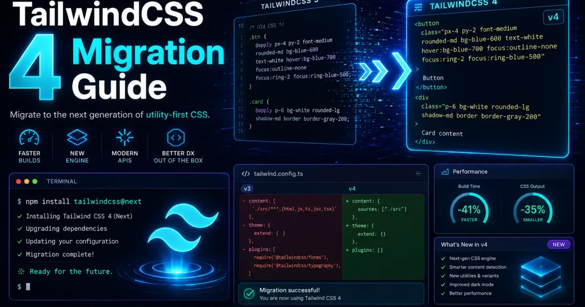 Hướng dẫn migrate lên TailwindCSS 4